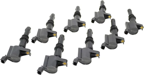 Vista 2 de DRAGON FIRE PERFORMANCE Kit de afinación 8 piezas IRIDIUM Juego de bujías y bobinas de encendido compatibles con Ford 2004-08 F150 F250 F350 Truck
