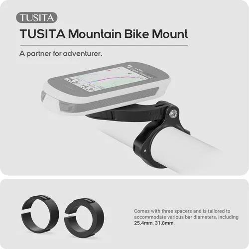 Vista 2 de TUSITA 010-12563-02 Soporte para bicicleta de montaña Edge compatible con computadora GPS Garmin Bike
