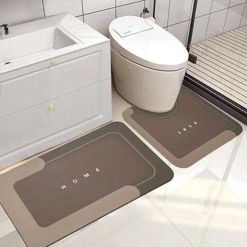 Vista 12 de Housego Tapete mágico de baño absorbente, alfombra de secado rápido, tapete mágico de baño antideslizante, alfombra de piso con respaldo de goma