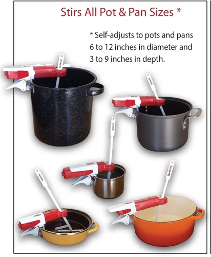 Vista 3 de Agitador automático de ollas + kit de termómetro culinario