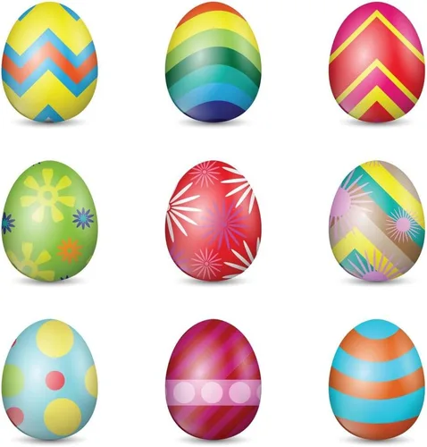 Vista 2 de Wallmonkeys WM336034 - Adhesivo decorativo para pared, diseño de huevos de Pascua, Vinilo, Multicolor