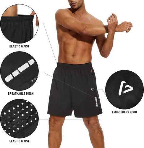 Vista 4 de FIONECA Mens Athletic Shorts Quick Dry, Lightweight Running Shorts for Men with Pocket Workout Gym Shorts for Men Training