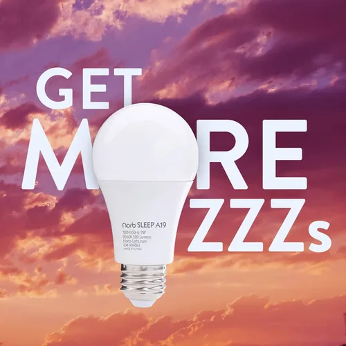 Vista 3 de Norb NorbSLEEP - Bombilla de luz azul baja para dormir, LED nocturno que aumenta la melatonina para un sueño reparador, para bebés, niños y adultos
