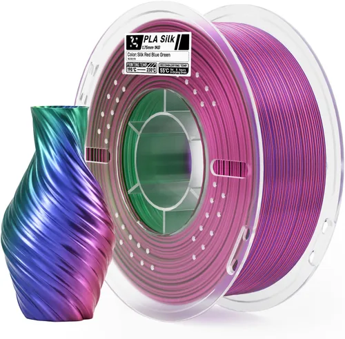 Vista 12 de ELEGOO - Paquete de filamento de seda PLA 1.75mm, filamentos para impresora 3D de doble color con precisión dimensional de +/- 0.05mm, paquete de 4