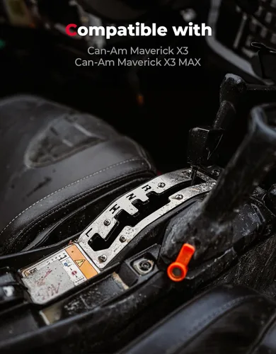 Vista 2 de KEMIMOTO Placa de cambio X3, compatible con Can-Am Maverick X3 y MAX 2017-2024, acero inoxidable brillante