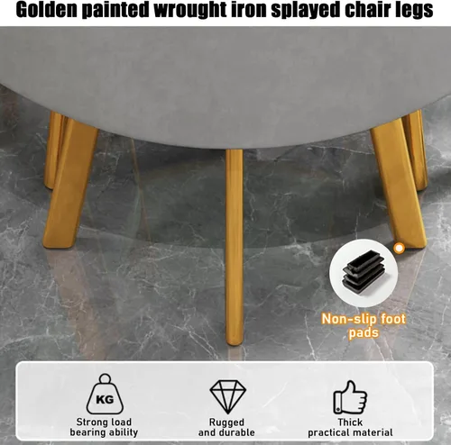 Vista 4 de YVYKFZD Round Conference Table, Office Reception Room Club Table, Coffee Kitchen Dining Table Set with Metal Legs, Business Conference Room Table 2