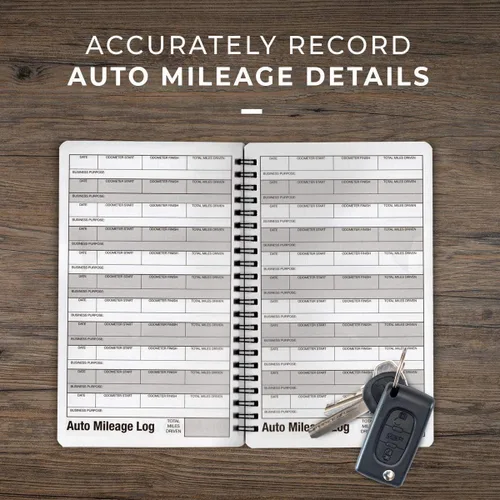 Vista 2 de Cuaderno de millas y gastos automáticos – Registro de kilometraje del vehículo, libro de registro de millas para rastrear más de 400 viajes
