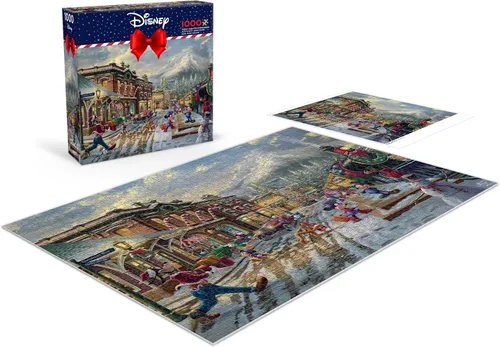 Vista 3 de Ceaco - Thomas Kinkade - Disney - Holiday - Candy Cane Express - Rompecabezas de 1000 piezas