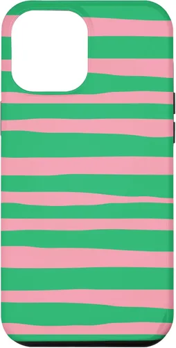 Vista 26 de Pink and Green Stripes aka Streaks Case for iPhone 16