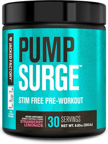 Vista 10 de Jacked Factory Pumpsurge - Preentrenamiento libre de cafeína para hombres y mujeres - Potenciador nootrópico y preentrenamiento sin estimulantes