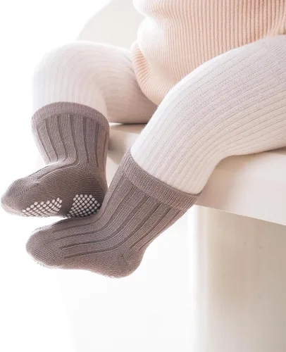 Vista 5 de Calcetines de algodón para bebés y niños pequeños con empuñaduras de 0-5T, 6