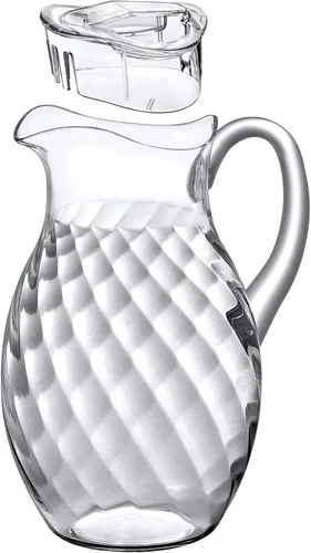 Vista 7 de Amazing Abby - Bubbly Whirly Grand - Jarra de plástico (96 oz, 3 cuartos), Jarra de agua transparente con tapa, Jarra de nevera, Libre de BPA, A
