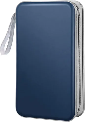 Vista 12 de Funda para CD, capacidad 80, con función atril, para almacenamiento de DVD, VCD y Blu-ray (Blanco)