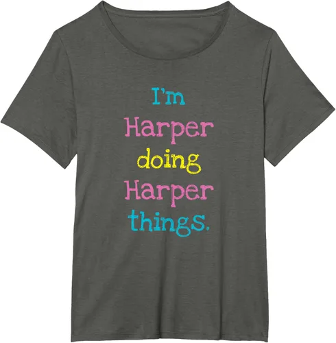 Vista 64 de Harper - Camiseta de regalo para niños con texto personalizado