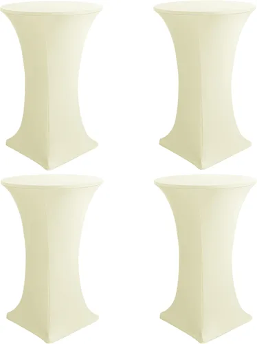 Vista 17 de HolidayIdeas Fundas para Mesa de Cóctel, Paquete de 2 - Manteles de Cóctel de Spandex Elástico Ajustado con Esquinas Cuadradas