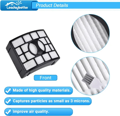Vista 4 de Leadaybetter Filtro de repuesto para Shark Rotator DuoClean Lift-Away ZD550 NV600 NV601 NV602 NV611 NV770 NV771 NV771 NV772 UV700 ZU701 Zero-M Speed