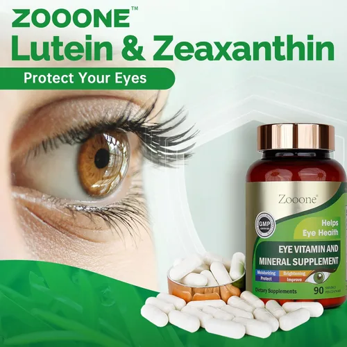 Vista 7 de zooone Luteína y Zeaxantina Vitaminas para los Ojos, Suplemento de Vitaminas y Minerales para los Ojos con Vitamina C, E, Zinc, Cobre, Apoyo