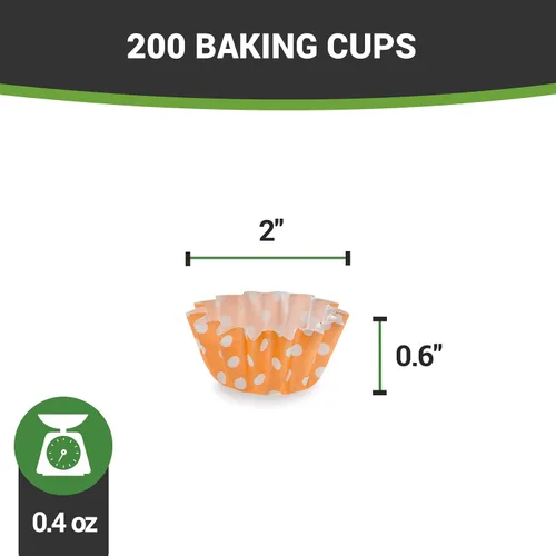 Vista 12 de Restaurantware -Tazas para hornear de alta calidad de 0.4 onzas: tazas de papel para hornear pequeñas acampanadas perfectas para magdalenas