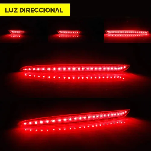 Vista 2 de Lente roja LED parachoques trasero reflector freno trasero luces antiniebla para 2016-2020 Mercedes-Benz W213 Clase E E200 E250 E300 E350 E400 E500
