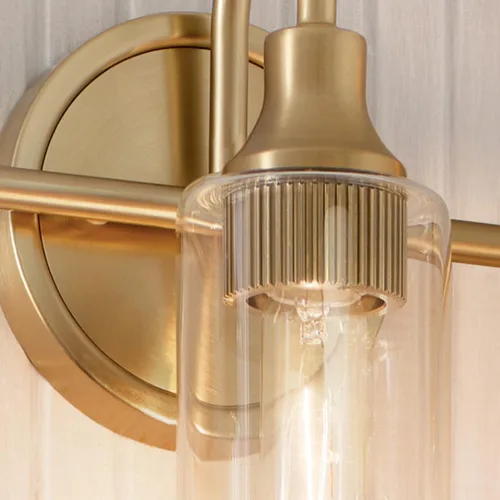 Vista 13 de Kichler Kavi - Lámpara de tocador de baño de 3 luces, bronce champán Champagne bronce