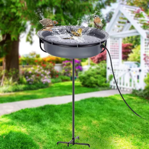 Vista 9 de Saillong Baños para pájaros para exteriores, comedero de agua para colibríes, para jardín, patio, césped, ideal para atraer pájaros