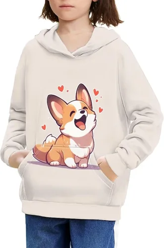 Vista 20 de Ystardream - Sudaderas para niñas adolescentes con bolsillo, sudaderas de manga larga para niños 0 Lindo Axolotl Rosa