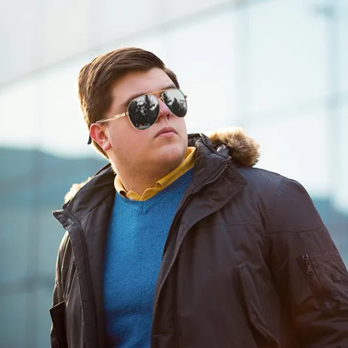 Vista 2 de Gafas de sol de aviador polarizadas extra grandes de marco ancho XL para hombres grandes gafas de piloto militares de gran