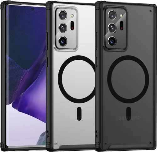 Vista 24 de TIANNIUKE Funda magnética para Samsung Galaxy Note 10 Plus, translúcida mate antihuellas, compatible con MagSafe, ajuste delgado, a prueba de Negro