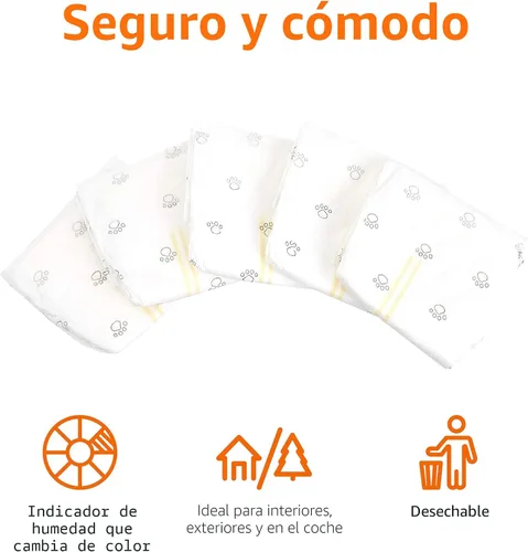 Vista 3 de Amazon Basics Pañales para perros machos, 30 unidades, XS, ultra absorbentes, desechables, con ajuste seguro, a prueba de fugas y cómodos