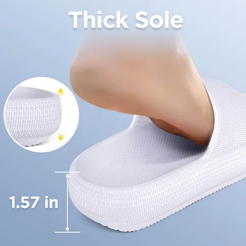 Vista 5 de WYSBAOSHU Sandalias deslizantes para niños y niñas, cómodas, antideslizantes, suela gruesa, para verano, ducha, piscina, playa, agua