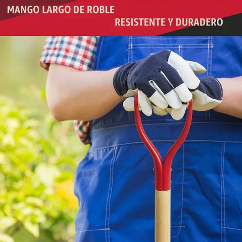 Vista 5 de Pala de jardín plana con mango de madera, 43 pulgadas