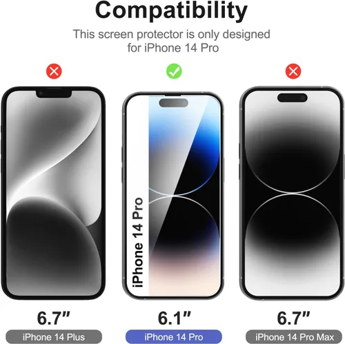 Vista 23 de NEW'C Paquete de 3 protectores de pantalla de privacidad para iPhone Air/iPhone 17 Air (6.5 pulgadas), película de vidrio templado antiespía