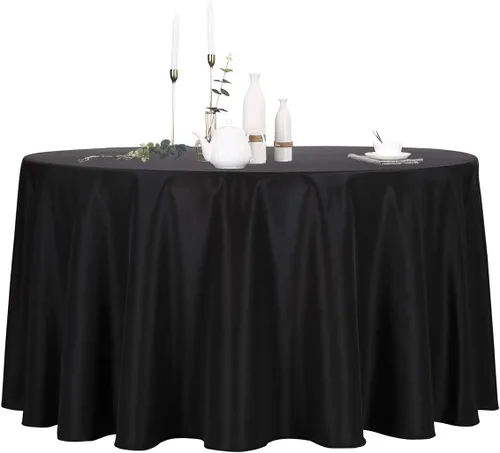 Vista 49 de Ascoza Paquete de 2 manteles cuadrados negros de tela de poliéster de 52 x 52 pulgadas para bodas, banquetes, restaurantes y fiestas