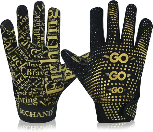 Vista 7 de Guantes de fútbol para niños jóvenes, guantes receptores transpirables antideslizantes para adolescentes, entrenamiento escolar