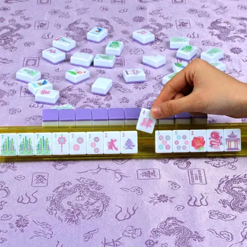 Vista 5 de Arrowbash Juego de 160 azulejos Mahjong americanos solamente, blanco
