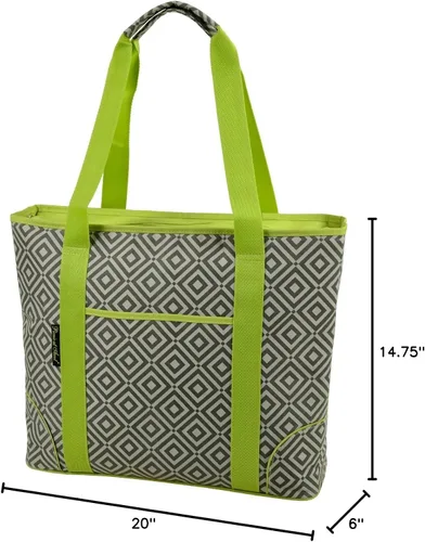 Vista 2 de Bolsa grande con aislamiento de la marca Picnic at Ascot, talla única , verde, gris (Granite Grey/Green)