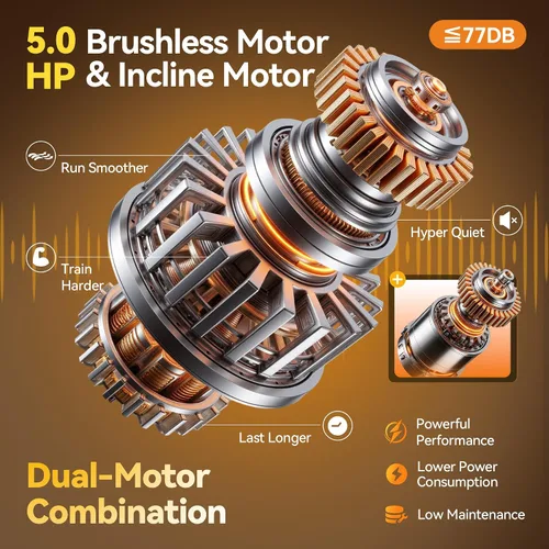 Vista 3 de Cinta de correr plegable con capacidad de 400 lbs para el hogar con inclinación del 15%, cinta de correr de 5.0 HP para hacer ejercicio, 0.6–10 MPH