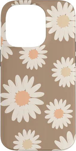 Vista 17 de Boho Neutral Cute Floral Pattern White Daisy Flowers Spring Case for iPhone 17