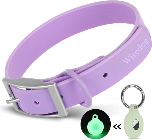 Vista 10 de Wisedog Collar de perro impermeable: ajuste múltiple de 7 a 23.6 pulgadas, correa recubierta de goma suave, fácil de limpiar, para perros pequeños