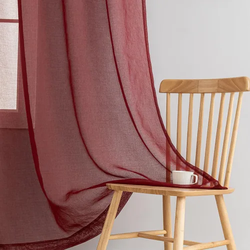 Vista 94 de MYSTIC-HOME Juego de cortinas de niveles transparentes blancas para cocina de 24 pulgadas de largo, tratamiento de cortinas para ventanas pequeñas