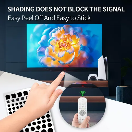 Vista 2 de Adhesivos de bloqueo de luz LED, filtros LED de atenuación de luz, hojas de atenuación para enrutadores, relojes y aparatos eléctricos, cubiertas