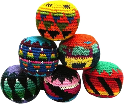 Vista 9 de Mia Jewel Shop Spirit of Nature - Footbag Sack for Kick Ball Assorted Foot Bag Crochet Hacky for Adults Juggling Balls for Beginners