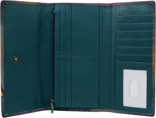 Vista 3 de Anna by Anuschka Cartera de cuero genuino pintada a mano para mujer