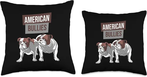 Vista 3 de Squishy Face Of American Bully Cute American Muscular Drooling Dog Bully - Almohada de 16 x 16 pulgadas, multicolor
