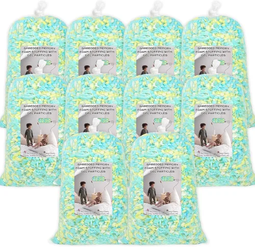 Vista 20 de Relleno para saco de boxeo de 5 libras, relleno de frijoles para almohada y puf, relleno de espuma viscoelástica triturada, relleno para saco
