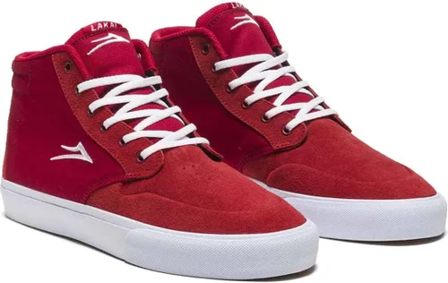 Vista 2 de Lakai Riley 3 Zapatos de skate para hombre - Modelo Pro de Riley Hawk Rojo (Red Suede)