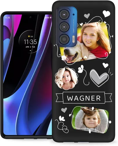 Vista 42 de Funda personalizada para Motorola Edge 2021 con nombre de texto y foto, diseño personalizado Edge2021 para teléfono móvil/smartphone/teléfono móvil