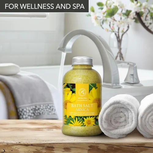 Vista 8 de Sales de baño de árnica de 21.16 onzas – Aceites esenciales de romero y abeto 100% naturales – sal marina Arnica 21.16 oz – Lo mejor para el baño