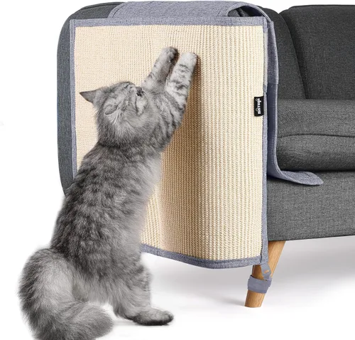 Vista 8 de NATUYA Protector de sofá de muebles para arañazos para gatos, almohadilla rascador grande de sisal para gatos, protector de brazo de esquina Gris