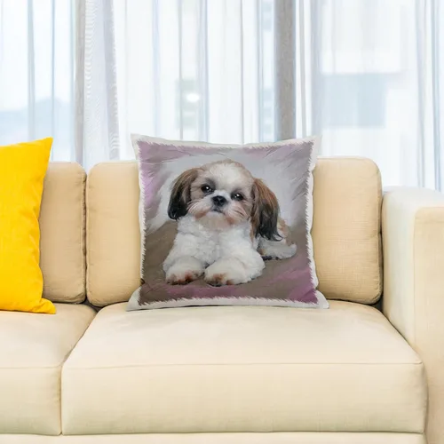 Vista 2 de 3dRose pc_4807_1 Funda de almohada Shih Tzu Puppy, 16 x 16